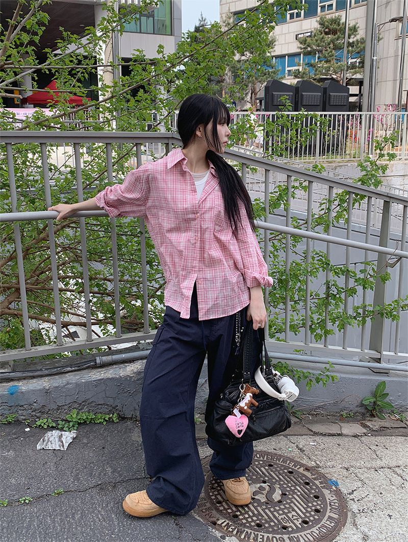 SHIRRING CHECK SHIRT (2C)