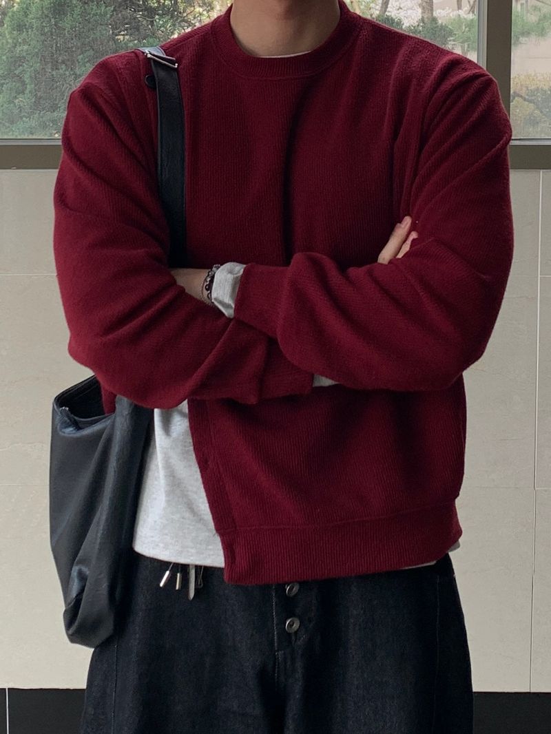 Mensfloor（メンズフロア）の「Oblique Slash Button Knit（Tops）」