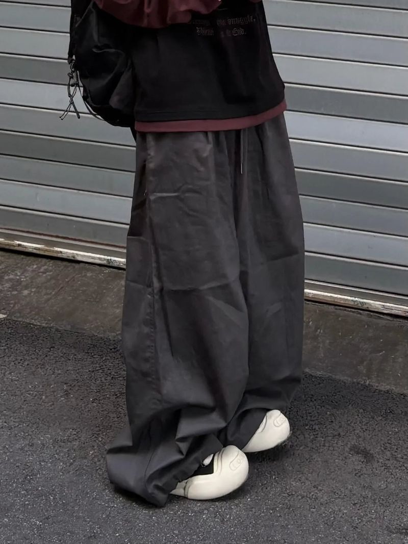 bird hip cotton wide pants