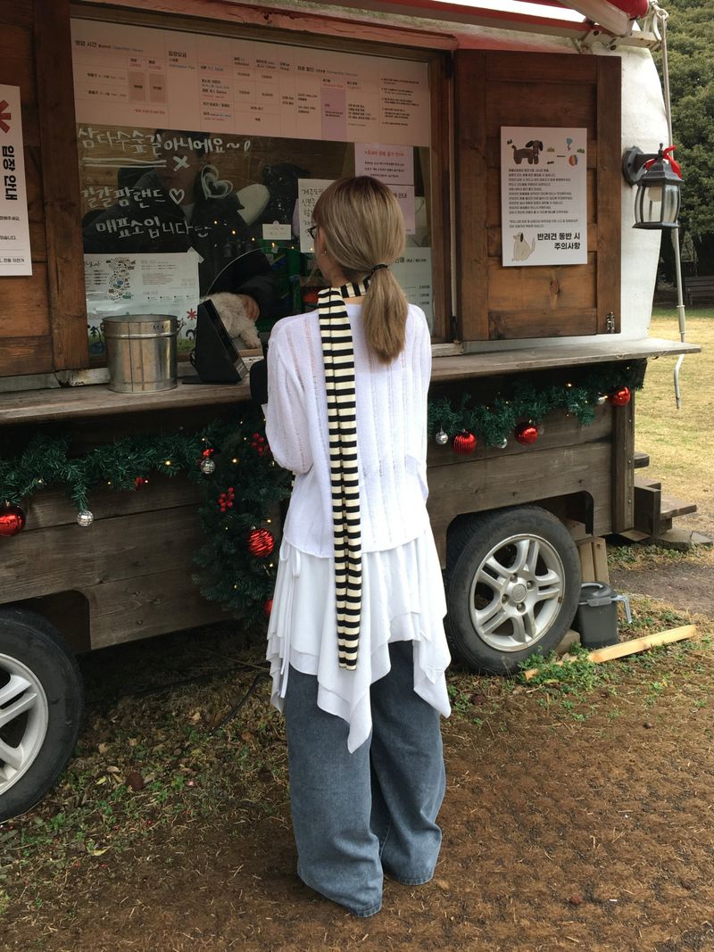 Peanut Stripe Muffler (3c)