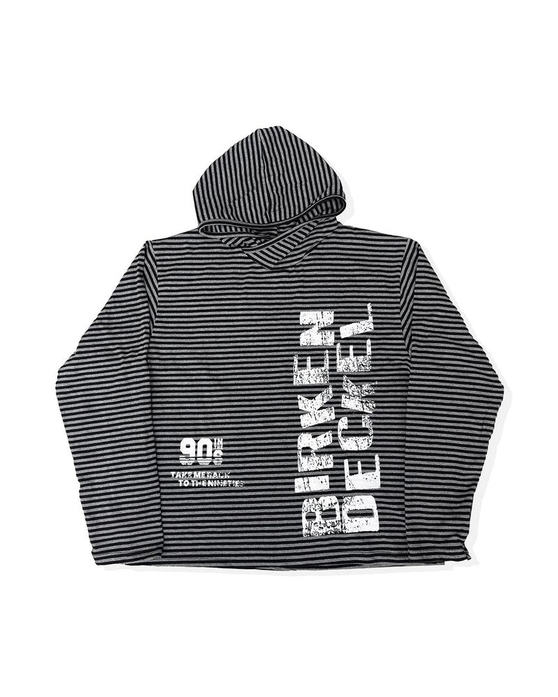 River Fingerhole Stripe Hoodie