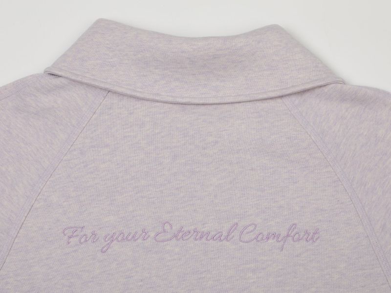 COMFORT DIAGONAL ZIP SWEATSHIRTS (LAVENDER)
