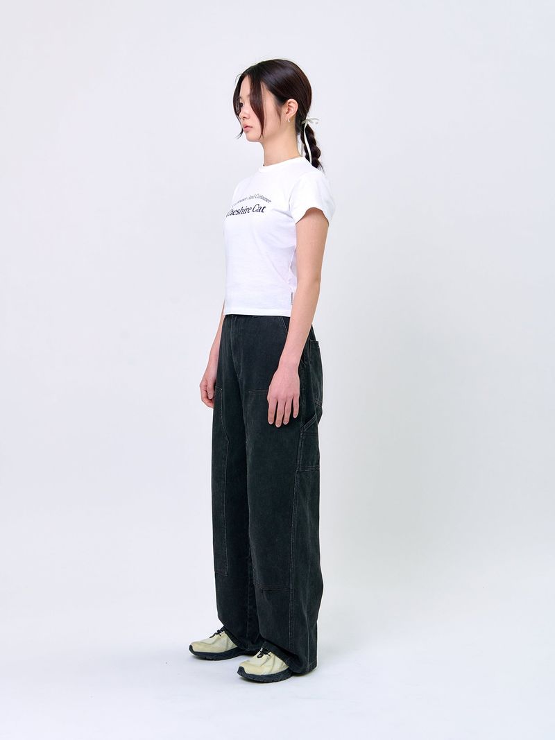 WASHED STITCH CARPENTER PANTS_Black