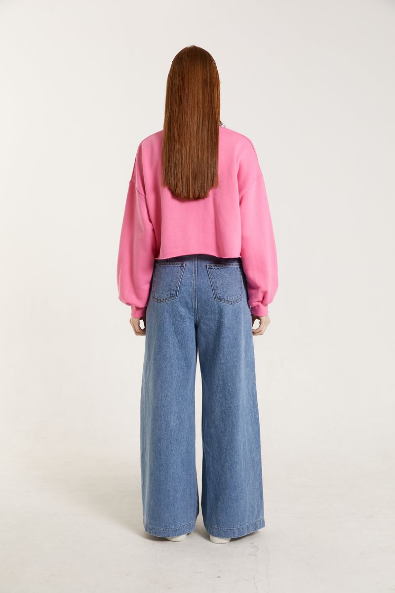 COLOR CROPPED SWEATSHIRT