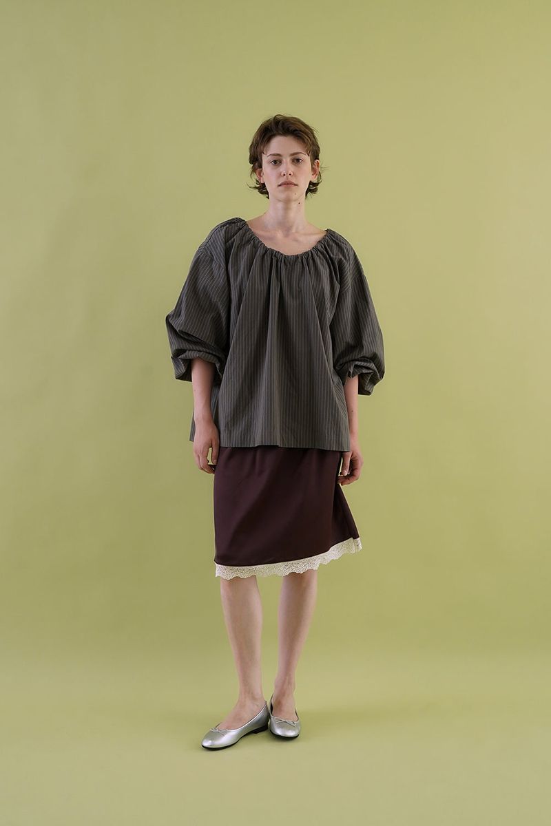 Slip satin midi skirt_purple