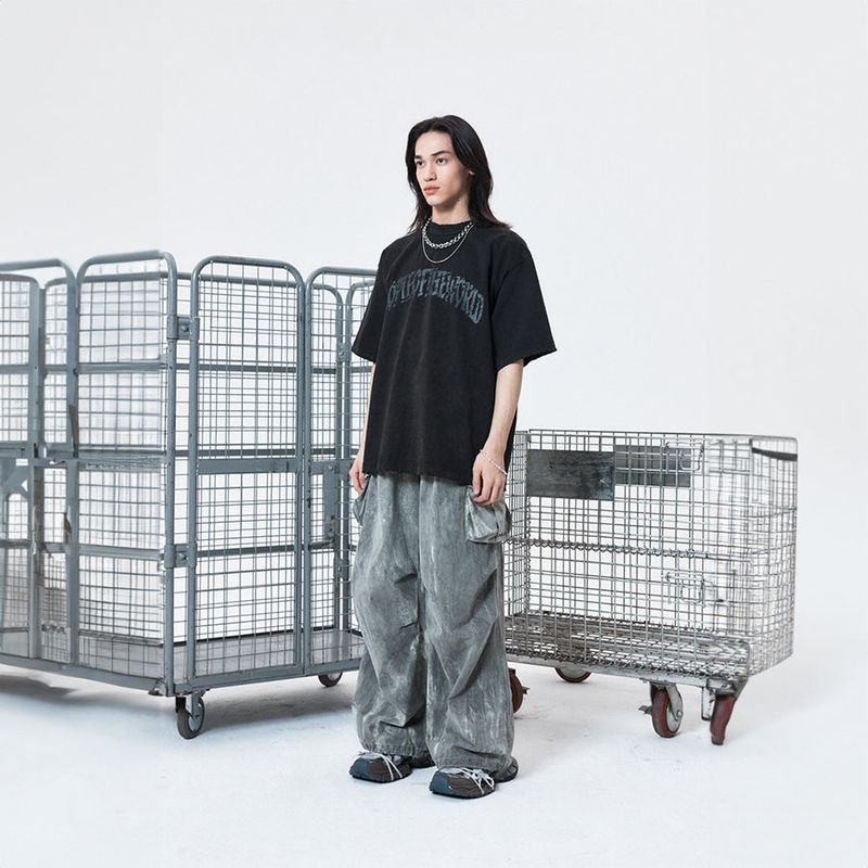 PEOPLEOFTHEWORLD（ピープルオブザワールド）の「Tie Dye Wide Jogger Pants (GRAY)（Pants）」
