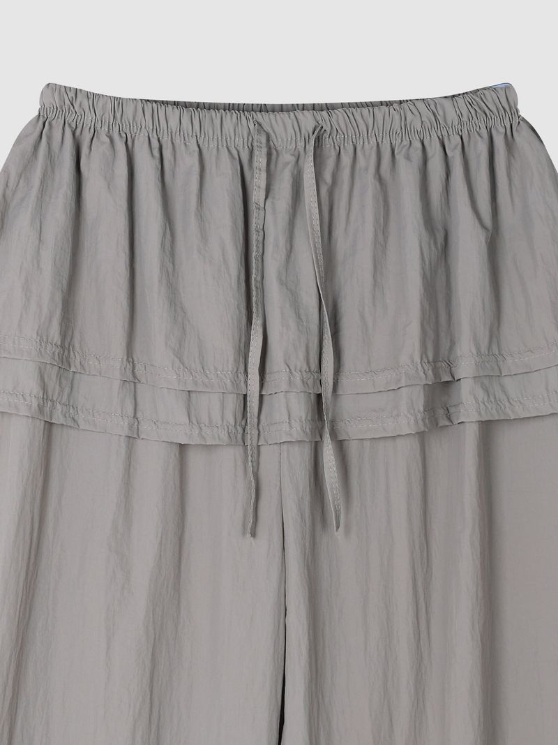 Crinkle Nylon Skirt Pants (3c)