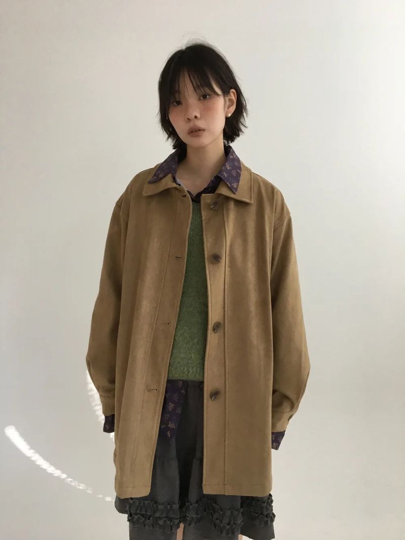 Saco Suede Half Coat (2color)