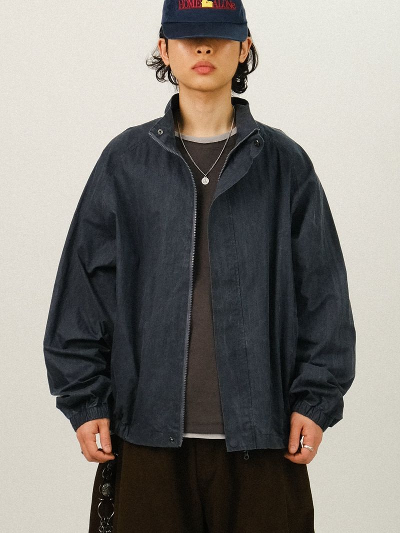 TH Washed CN Crop High-neck Jacket