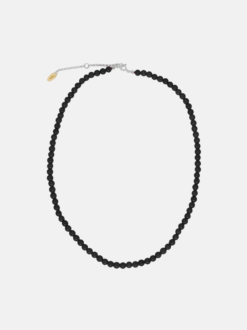 onyx gemstone 4mm necklace
