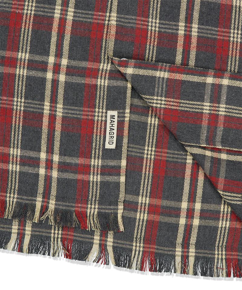 CUT OFF FLANNEL CHECK SHIRT