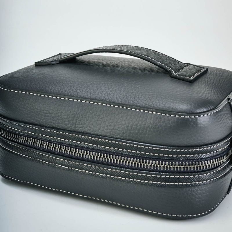 Mushroom Leather Travel Pouch