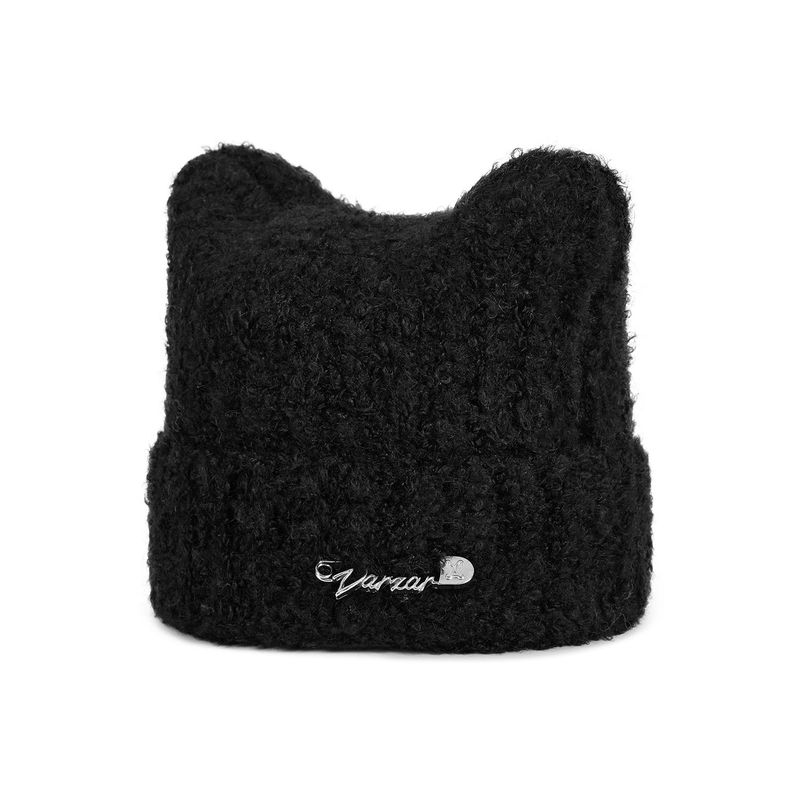 VARZAR Safety Pin Square Beanie / Black