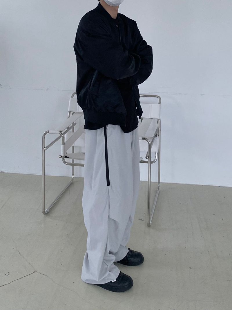 Color color zipper balloon pants 2C