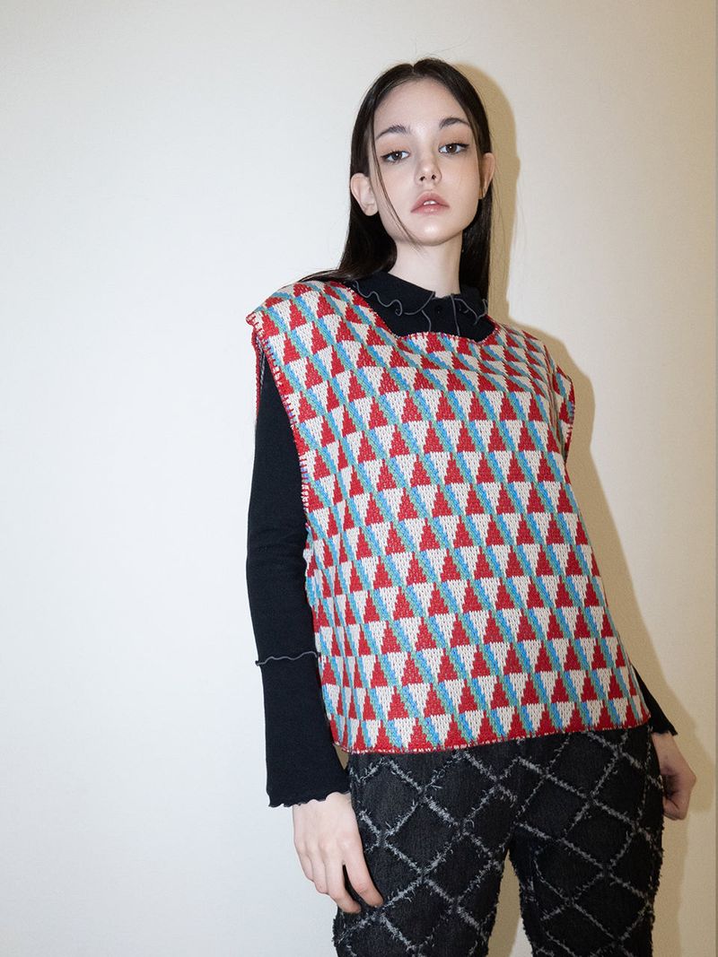 Suid Knit Vest (RED)