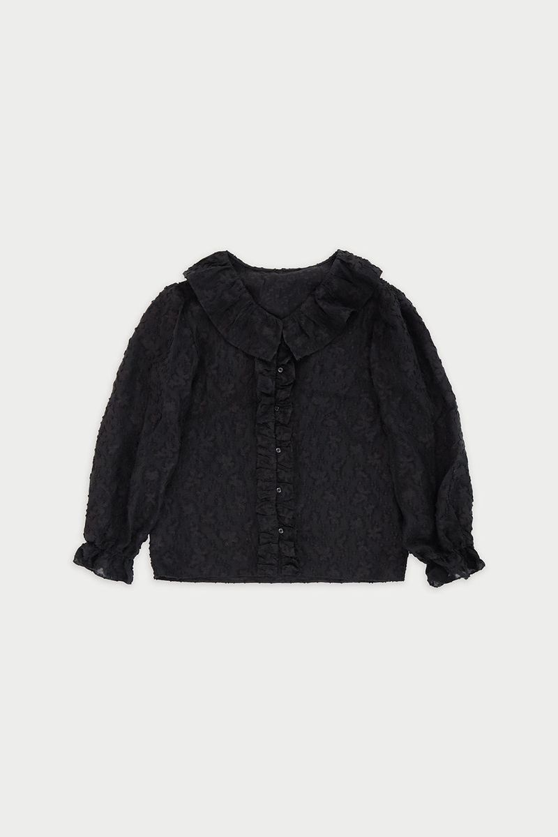Flor frill blouse_black