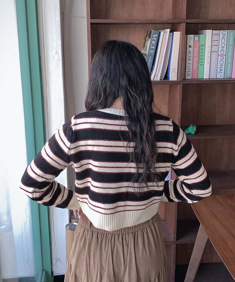 Mode Stripe Cardigan