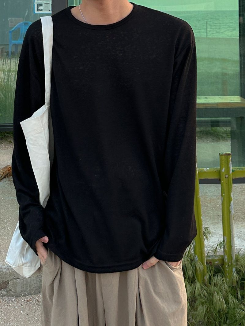 HM Linen loose fit long sleeve