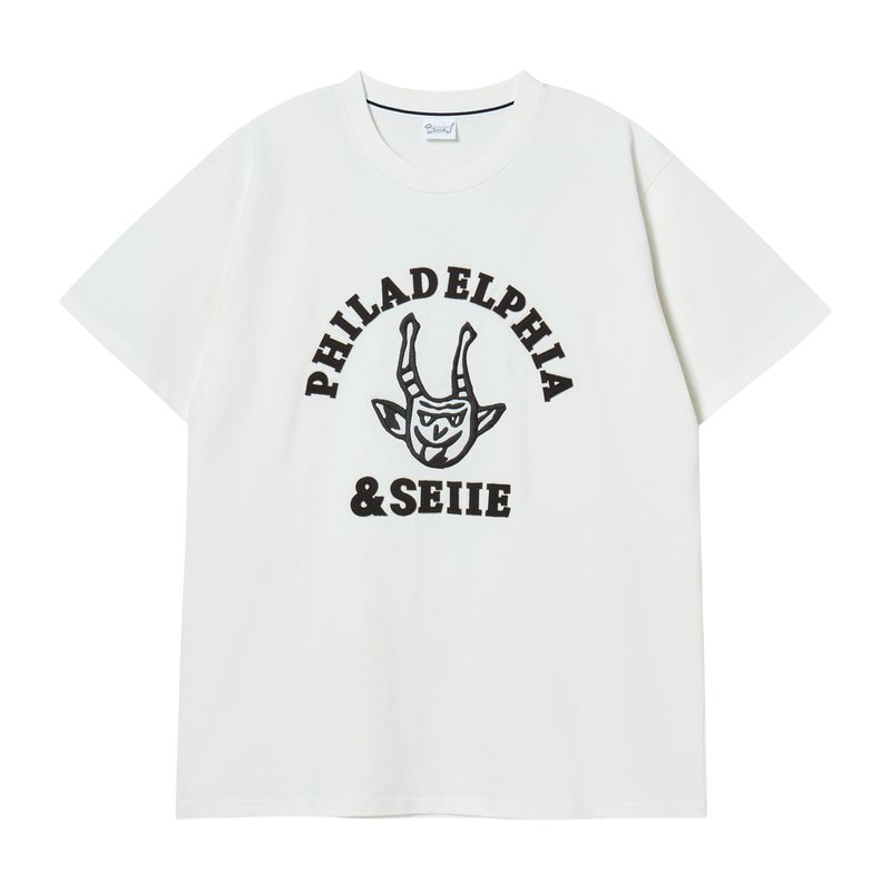 seiie(セイエ)の「デビルアップリケTシャツ オーバーフィット アイボリー(トップス)」