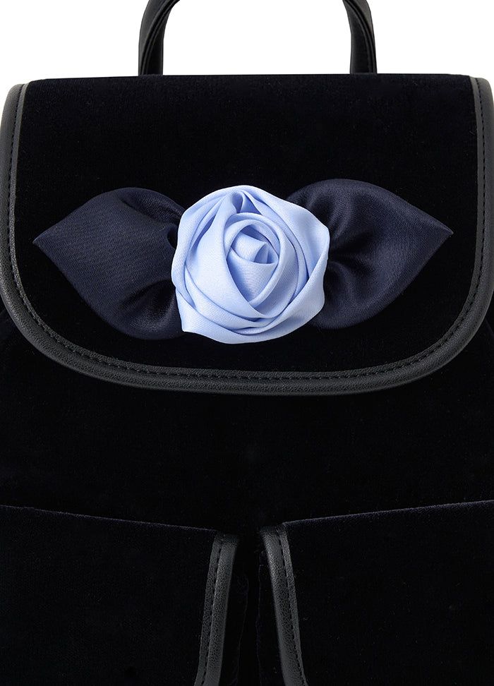 velvet rose corsage backpack_blu