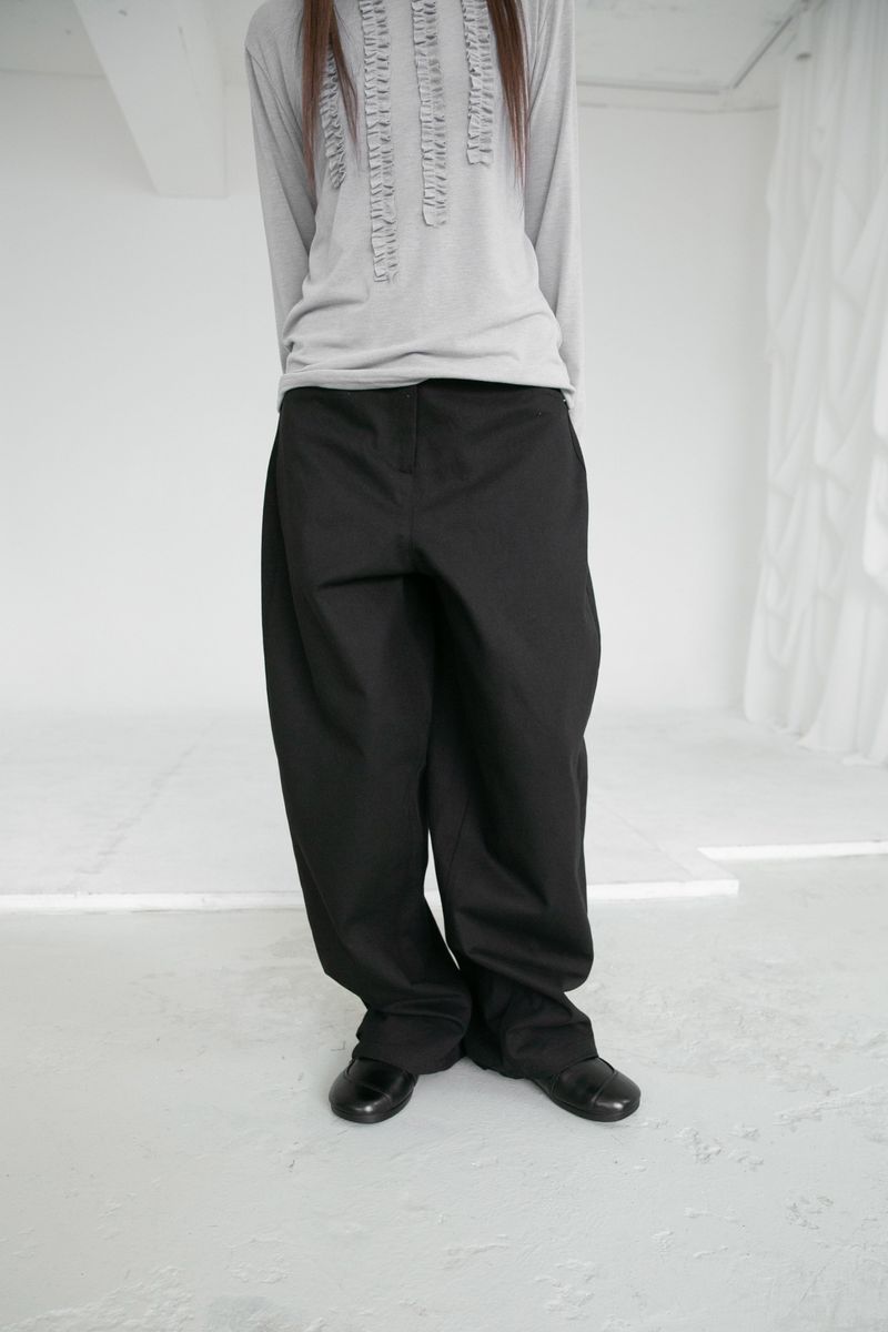cotton curve balloon pants(2colors)