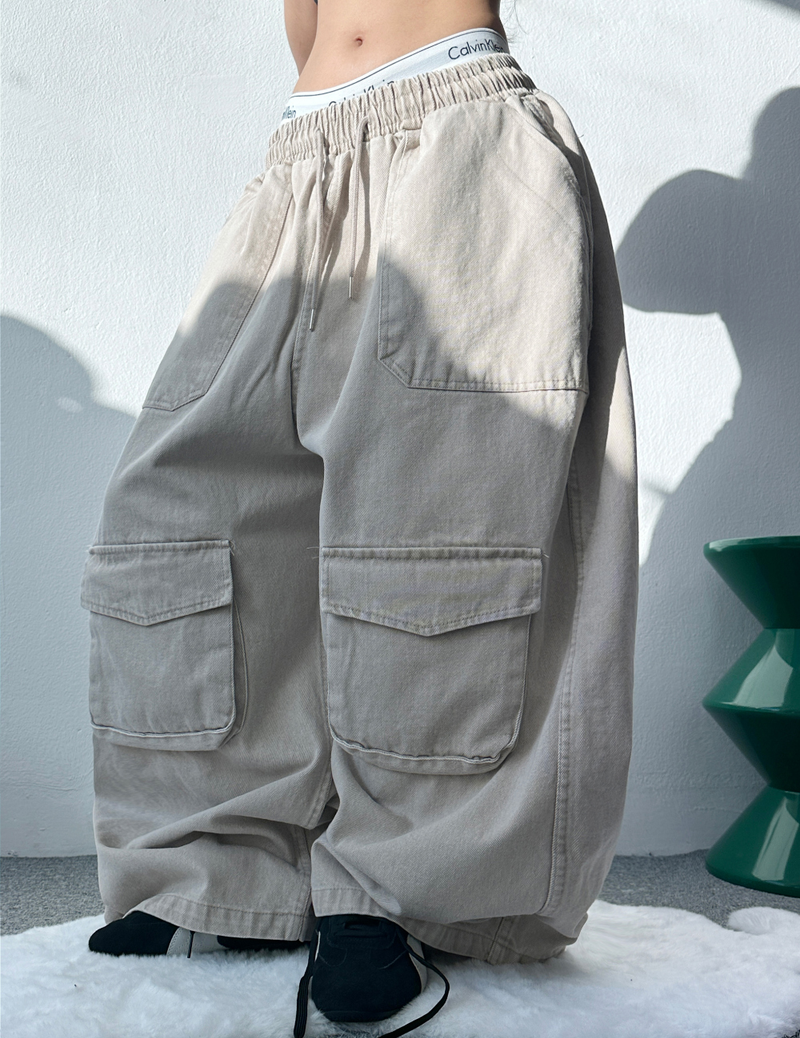 CCORTTI（コルッティ）の「フロントカーゴワイドコットンパンツ🖤💚💛🤎 - 4カラー（パンツ）」