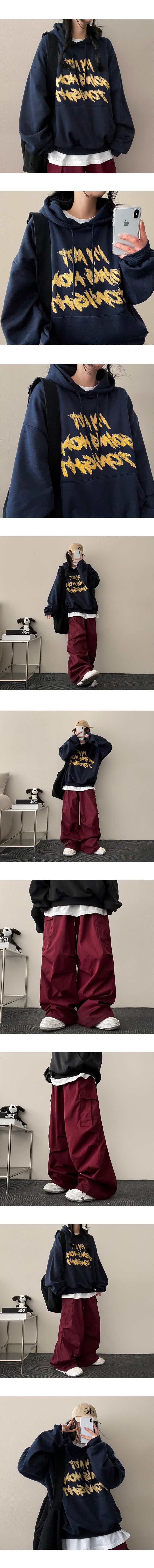 Vaj Lettering Over Hoodie
