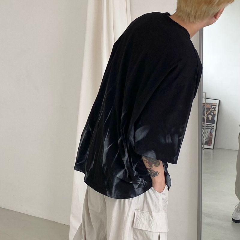 Flame Overfit Round Short Sleeve Tee 2color