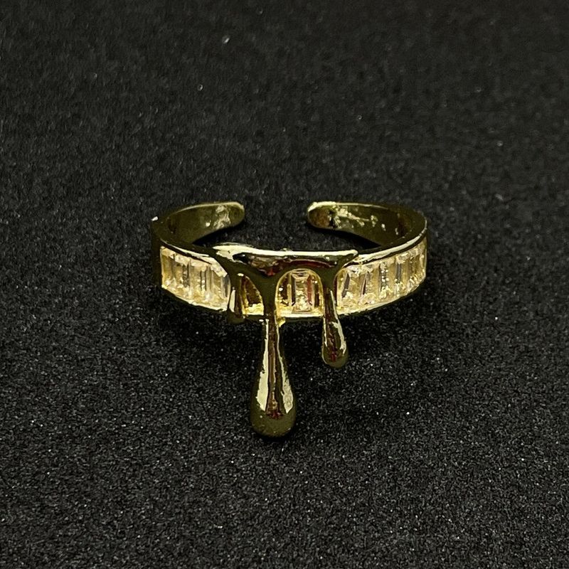 0072 Melting zirconia gold ring