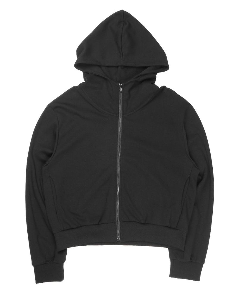  HIGHNECK CROP HOODIE ZIP-UP