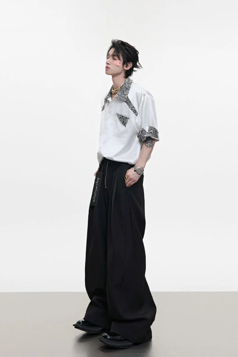 Snake Panel Studded Shirt