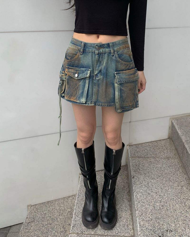 kyoive(コイブ)の「Oil cargo skirt(Skirts)」