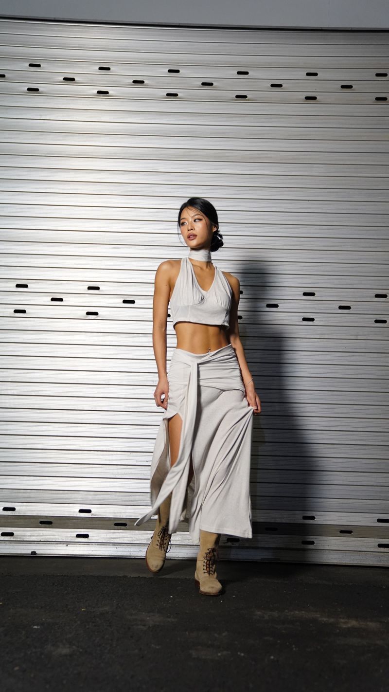 sahara long skirt [oatmeal]