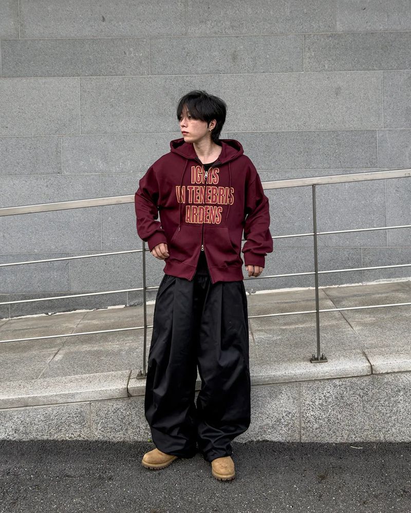 Luve Cotton Curved Wide Pants