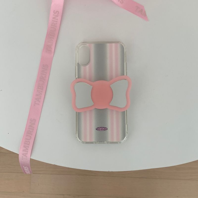 [MADE] Mirror Tok_Big pink ribbon mirror tok_Maxafe type smart talk