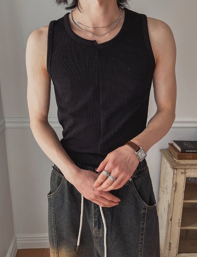 Prow Unbalanced Cutting Sleeveless