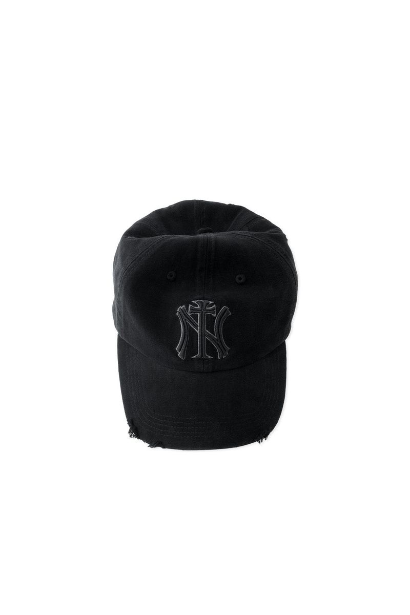 ETCE（イーティーシーイー）の「NY クロス ダメージ キャップ (BLACK)（帽子）」