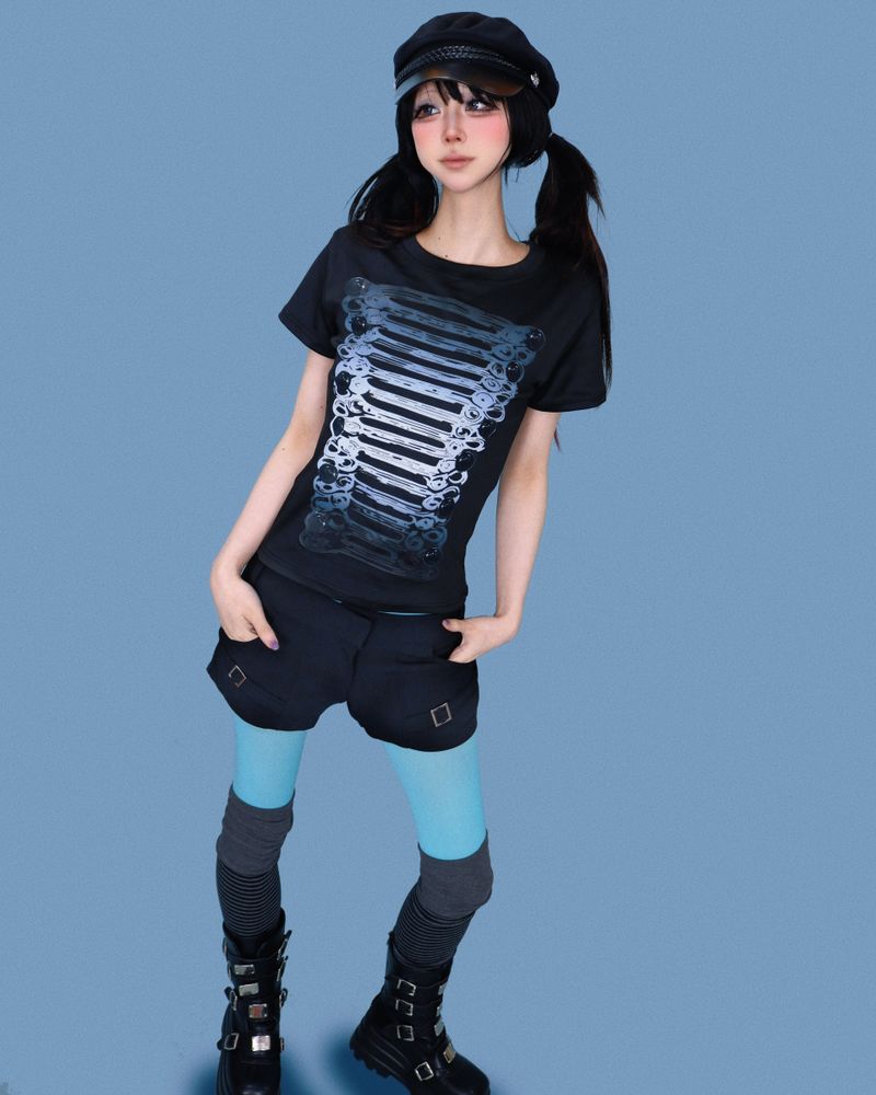 poki striped long leg warmer (2color)