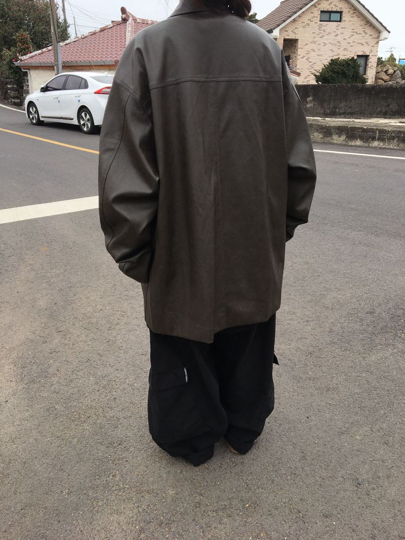 ラジオレザーハーフジャケット