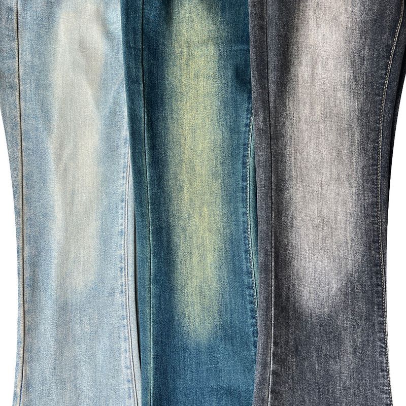 LONG & SLIM FIT Slit detail bootcut high waist hip deep pad long denim pants (3 colors)