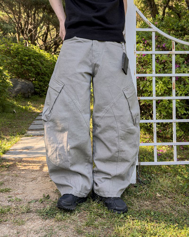 Raun Curved Cargo Wide Pants