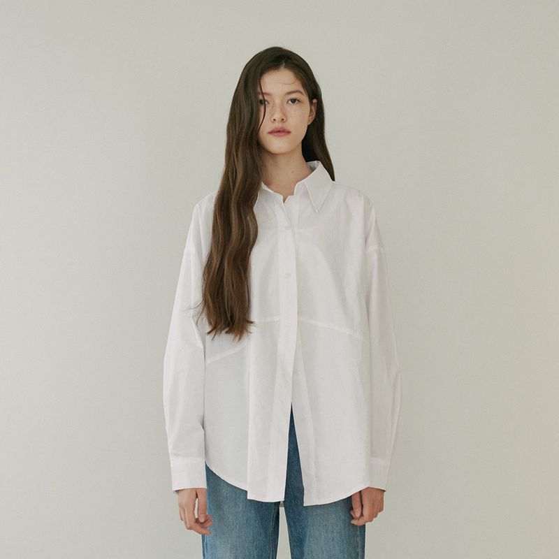 OVERSIZED LOGO SHIRT (WHITE)