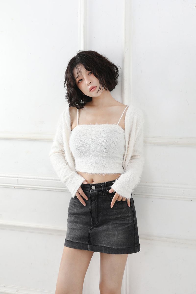 Pure Knit Cardigan Sleeveless SET