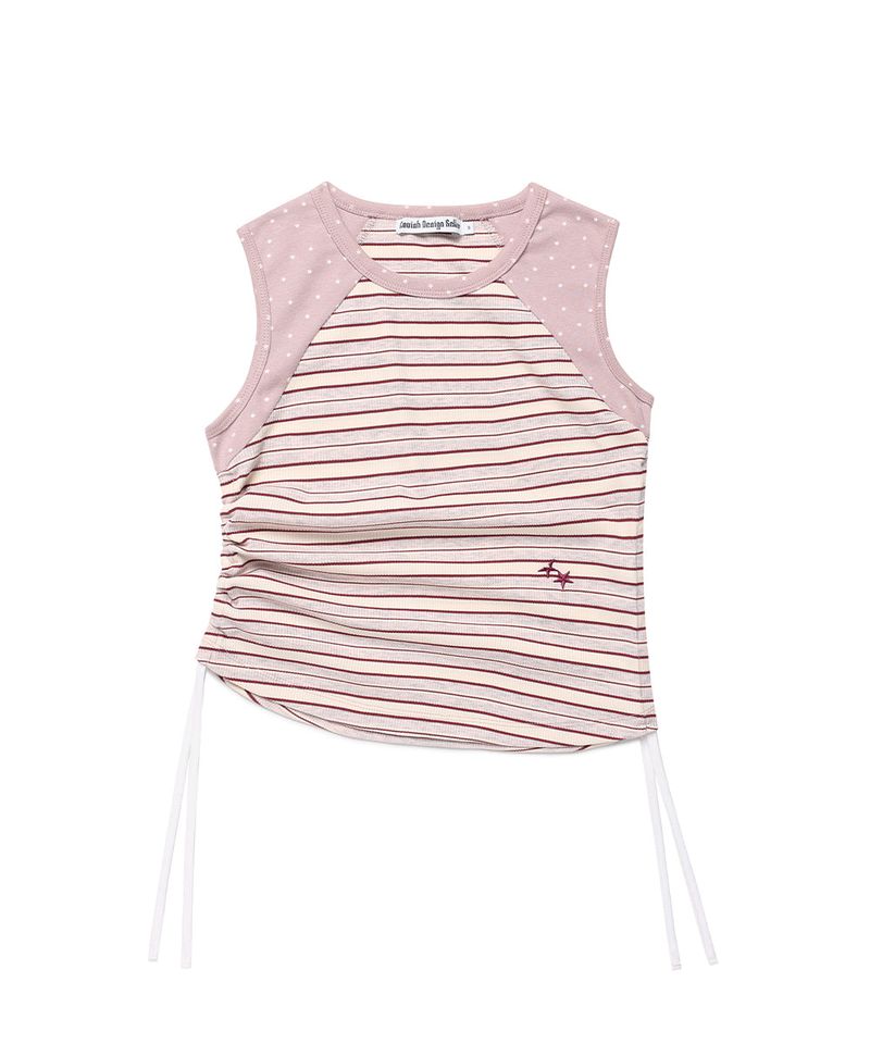 MULTI STRIPED SLEEVELESS PINK(CV2GMFT581A)