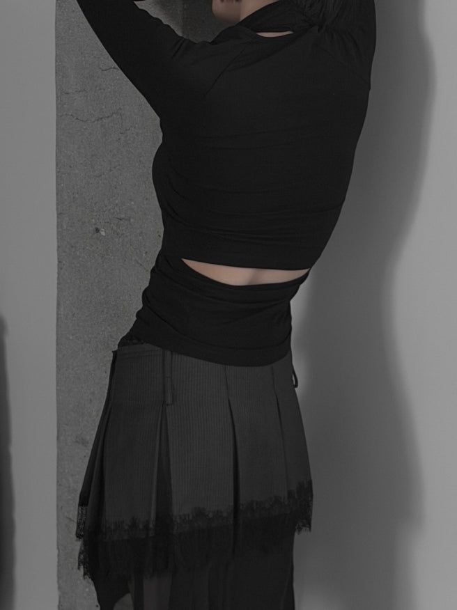 Labelly Pleated Wrap Skirt Lace