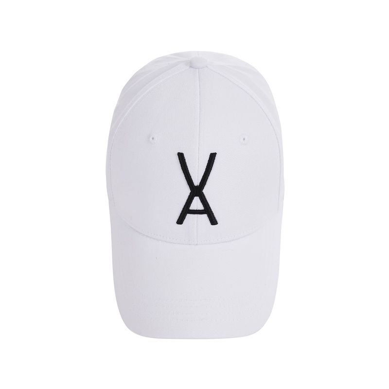 VA Big logo over fit buckle cap WHITE