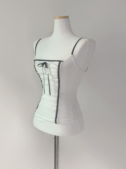 Verena Ribbon Lace Top (white)