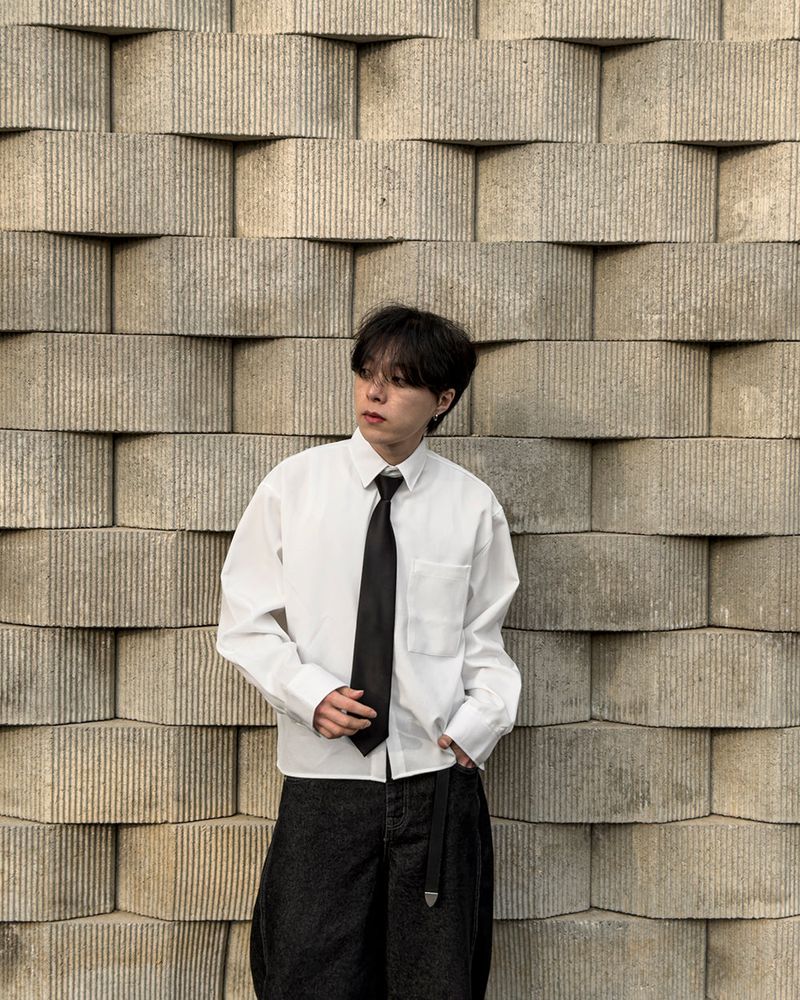 Aon Basic Cropped Shirt