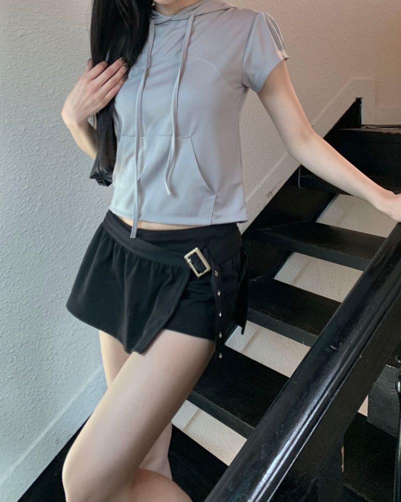 Eyelet low skirt pants