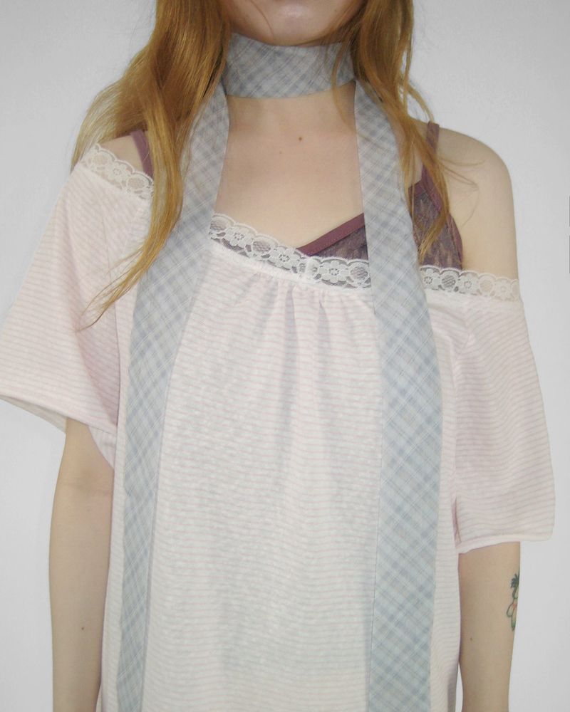 NUPHLO（ニューフロー）の「SLIM CHECK SCARF（Fashion Accessories）」